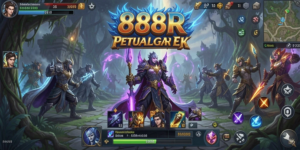 Screenshot gameplay dari 888R menunjukkan pertempuran epik dan dunia yang luas.