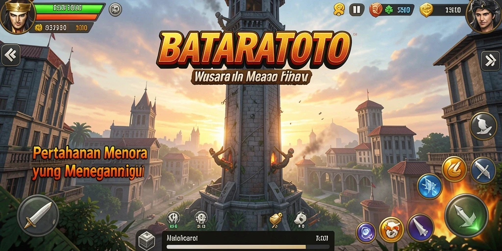 Tangkapan layar gameplay menakjubkan dari BATARATOTO Tower Defense.
