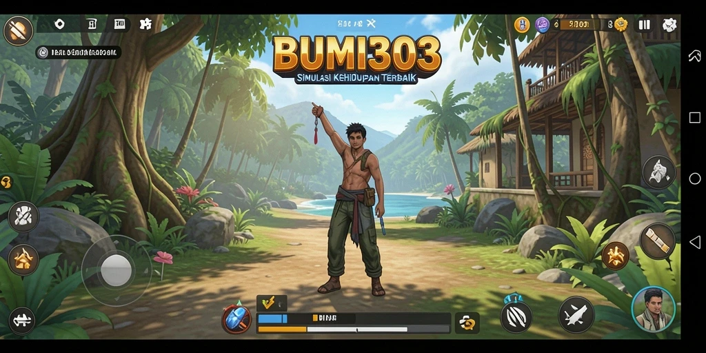 Screenshot gameplay BUMI303 menampilkan momen membangun kota yang menakjubkan.