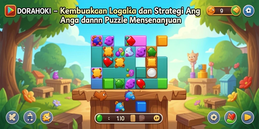 Tampilan gameplay DORAHOKI yang penuh tantangan puzzle.