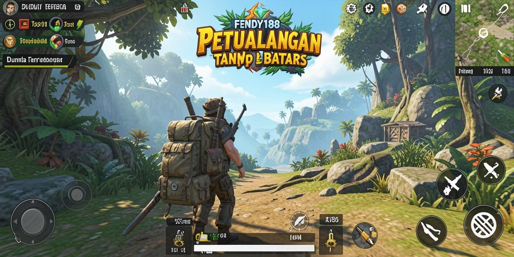 Screenshot FENDY188 menampilkan petualangan seru di dunia terbuka.