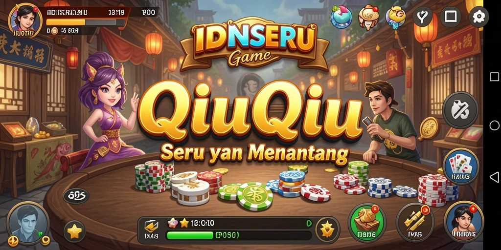 Tampilan gameplay QiuQiu yang seru dan menantang di IDNSERU.