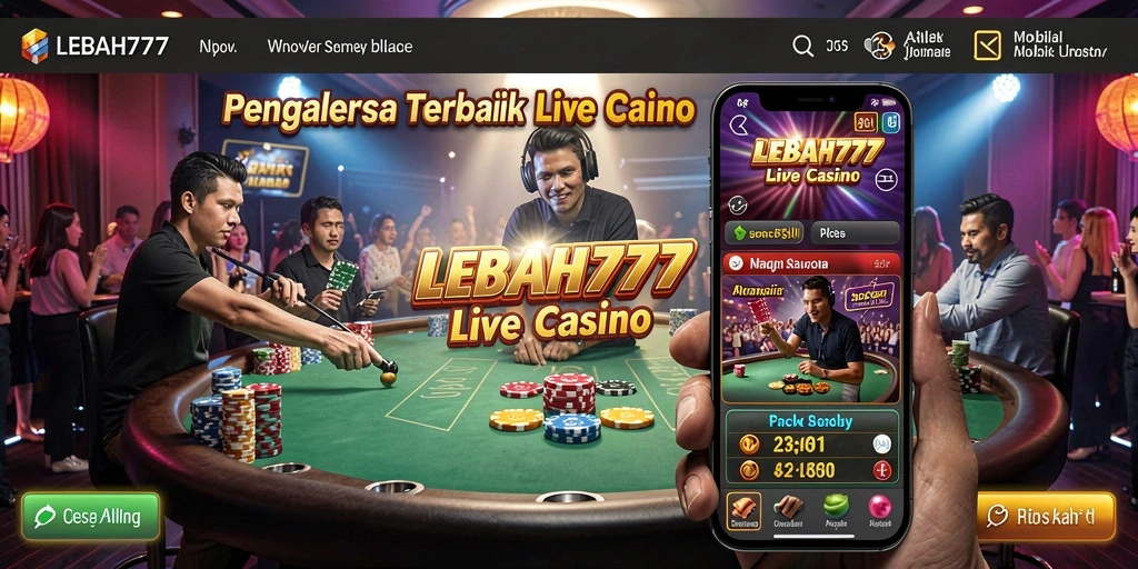 Tampilan gameplay menarik di LEBAH777 dengan interaksi dealer langsung.