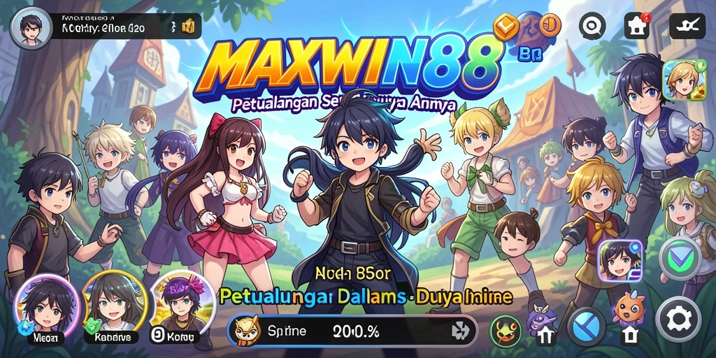 Tampilan menarik dari gameplay MAXWIN88 yang penuh aksi dan karakter Anime.