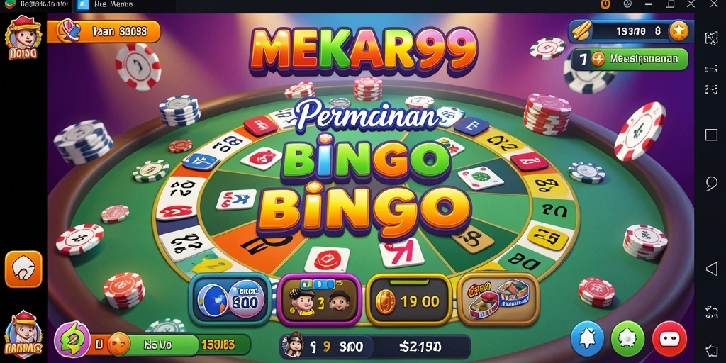 Tampilan gameplay seru MEKAR99 dengan suasana Bingo yang menggembirakan.
