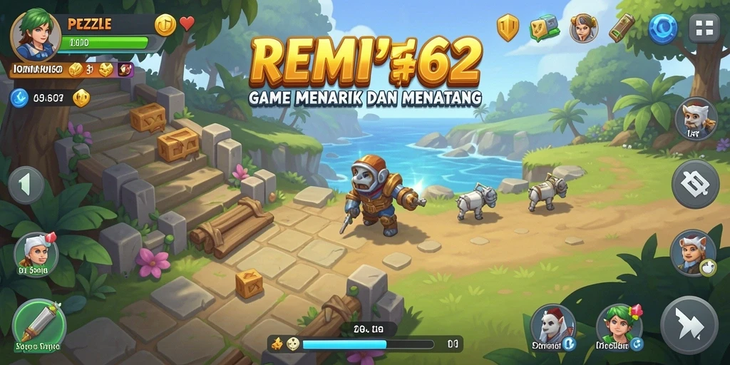 Tampilan gameplay REMI62 yang menantang dan menarik.