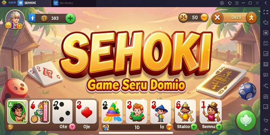 Tampilan gameplay SEHOKI yang penuh warna dan menarik.
