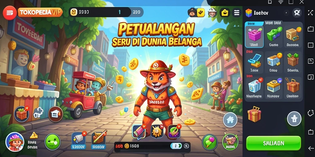 Gameplay seru dalam petualangan belanja di TOKOPEDIAVIP.
